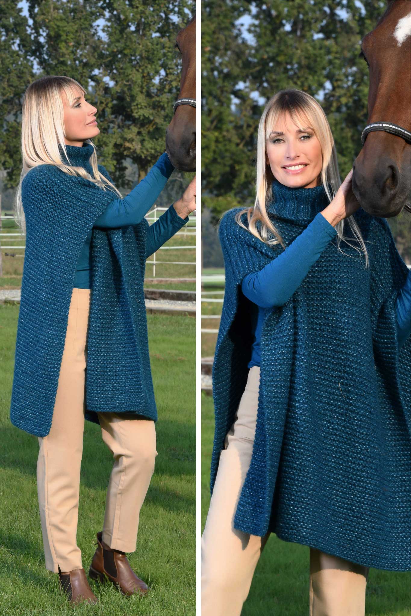 garter poncho