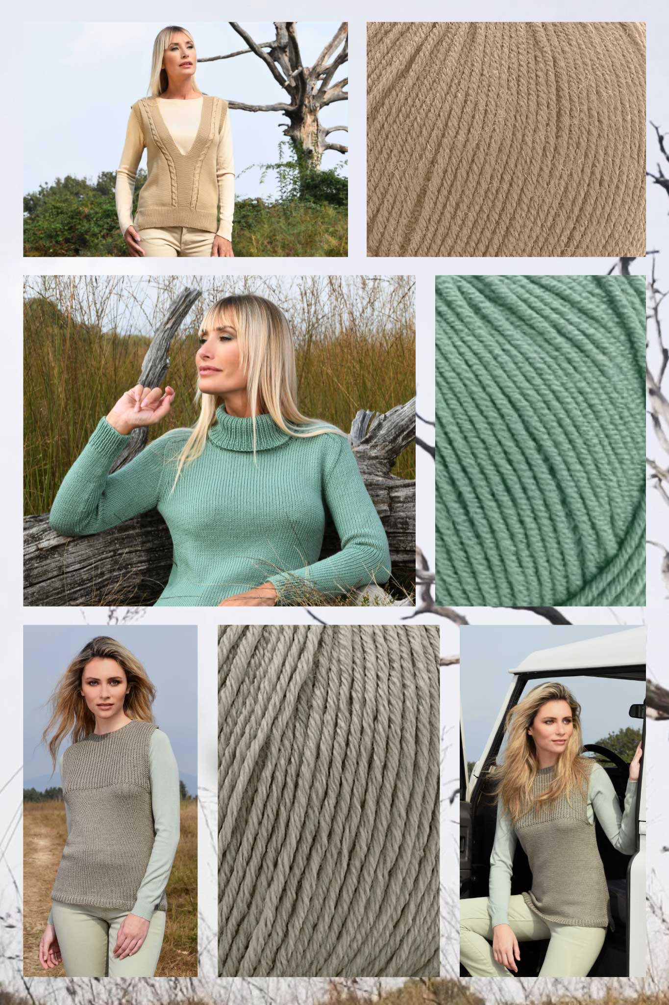 models and yarns