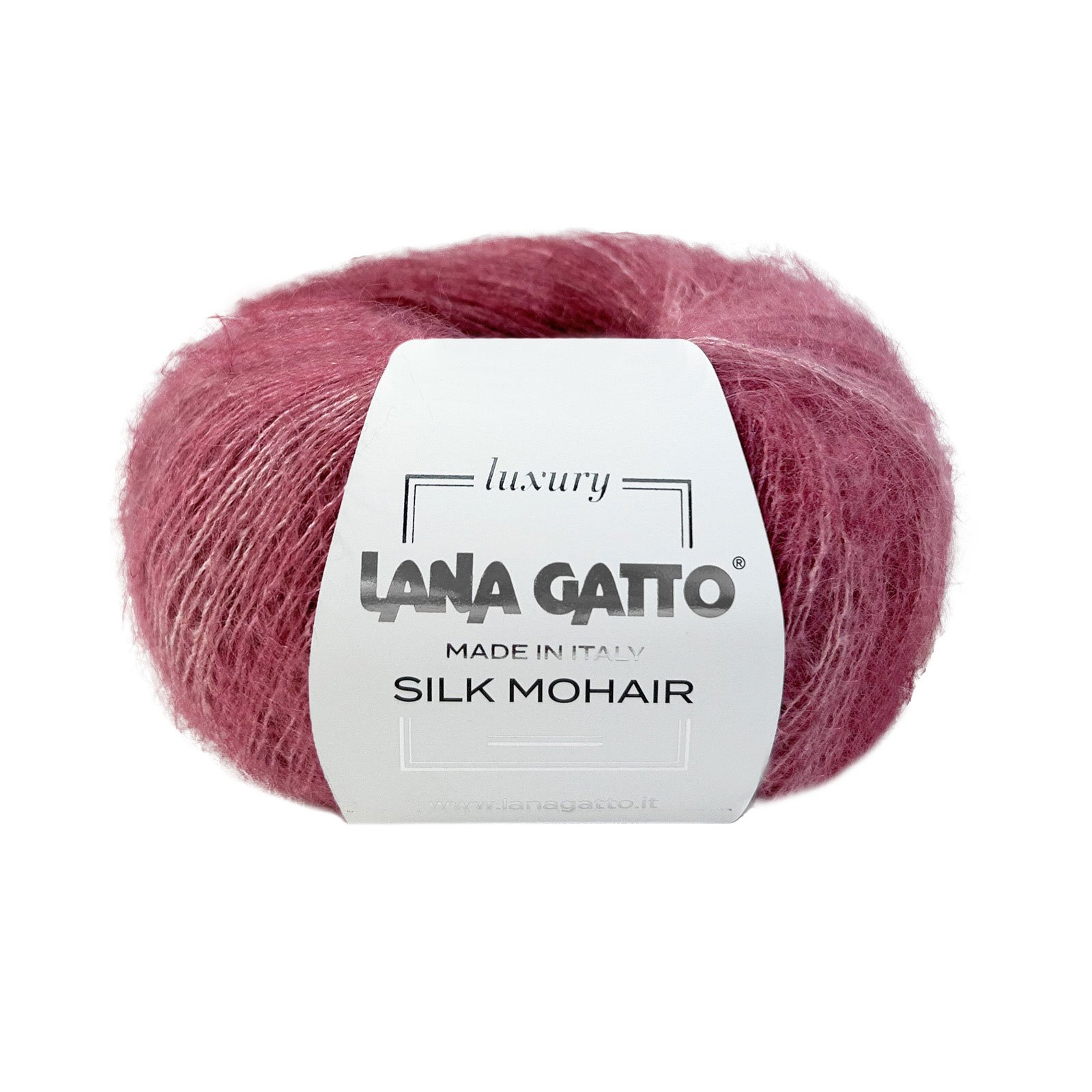 silk mohair printed - ball with label