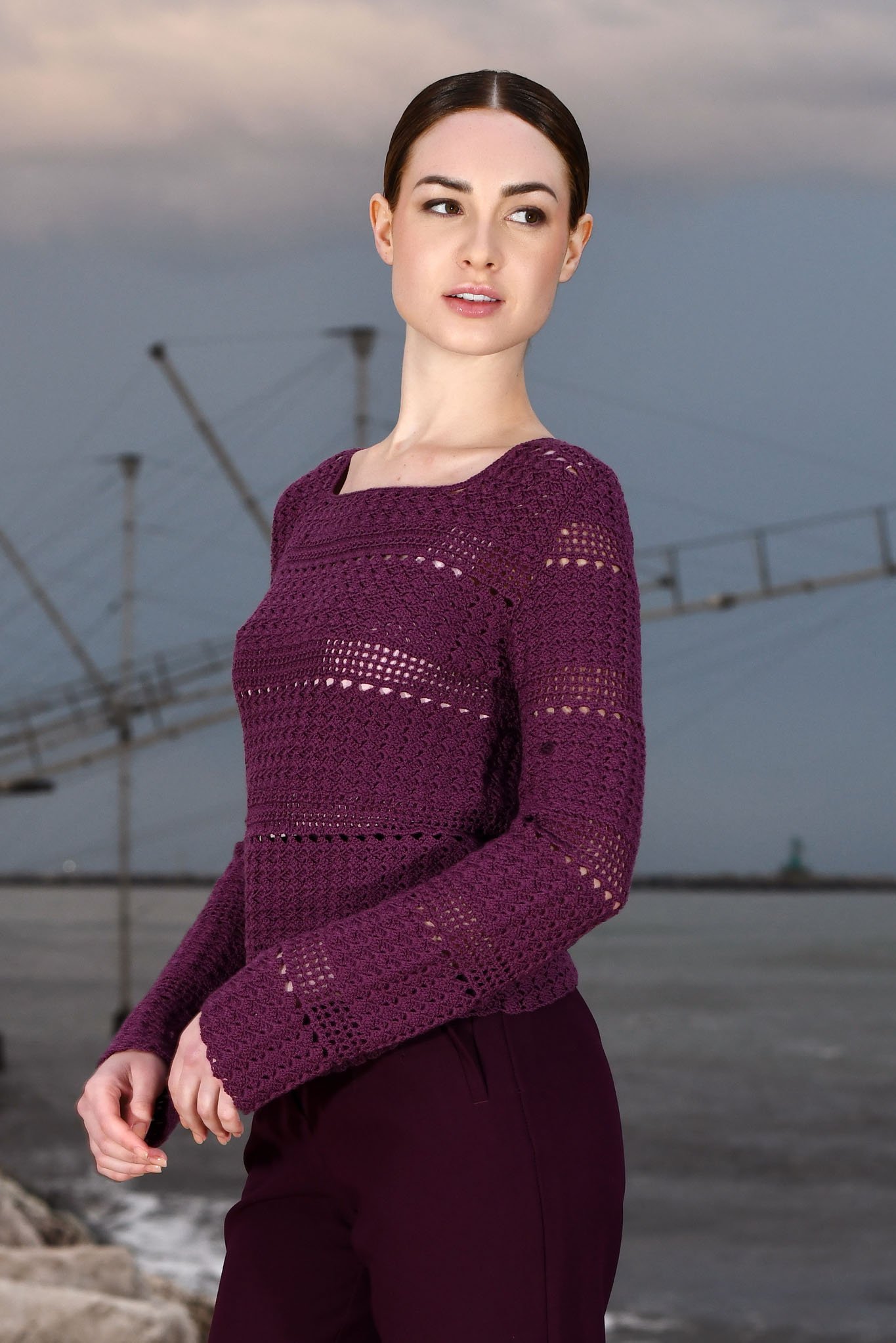 Pullover traforato